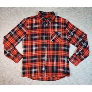 Rudolph Sportswear Plaid Flannel Shirt Long Sleeve Button Down Mens Size Medium